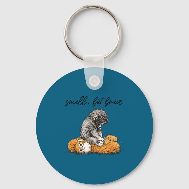 Punch team baby monkey punch monkey meme  key ring (Front)