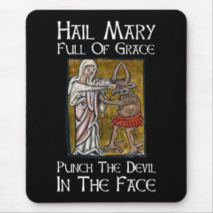 Punch the Devil in the Face! Mouse Mat