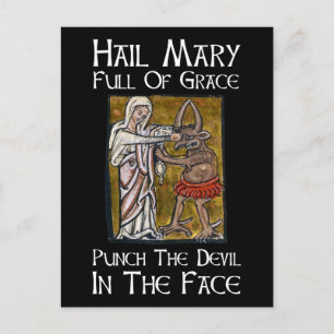 Punch the Devil in the Face! Postcard
