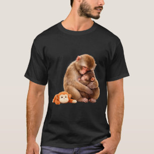 Punch the monkey cuddling stuffed animal meme T-Shirt