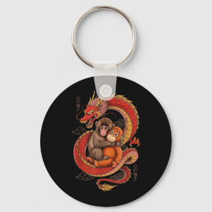 Punch the Monkey Japanese Aesthetic Dragon Tokyo Key Ring