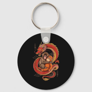 Punch the monkey japanese aesthetic dragon tokyo key ring