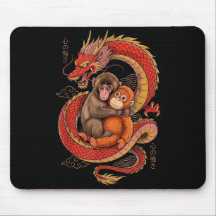 Punch the monkey japanese aesthetic dragon tokyo mouse mat