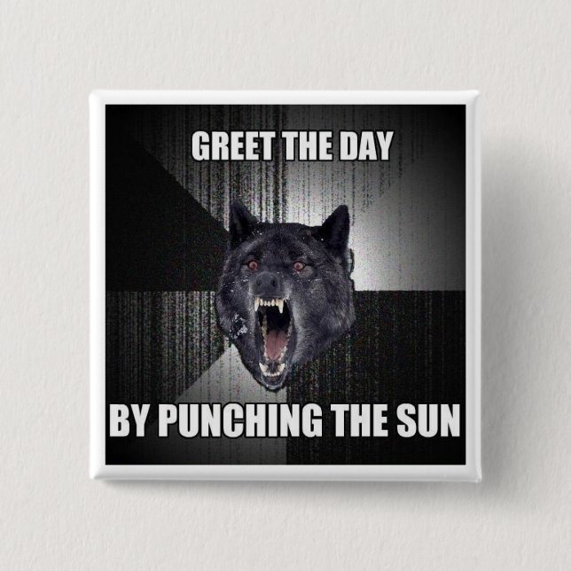 Punch The Sun 15 Cm Square Badge (Front)