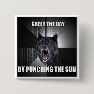 Punch The Sun 15 Cm Square Badge