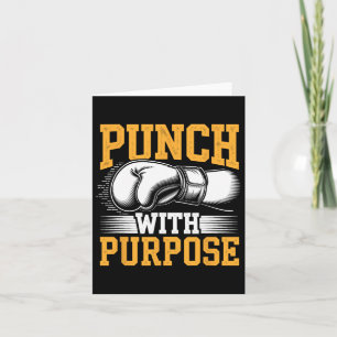 Punch With Purpose Boxer Sports Strength Gym Athle Card