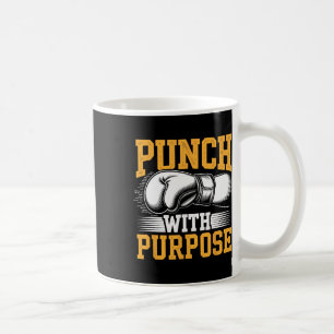Punch With Purpose Boxer Sports Strength Gym Athle Coffee Mug