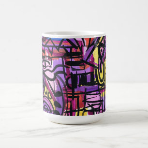 Punchbowl-Bold Colourful Hand Painted Abstract Art Coffee Mug