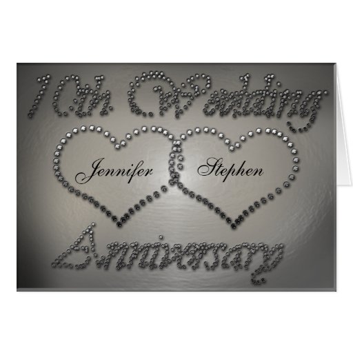 Punched Tin 10th Wedding Anniversary Card | Zazzle