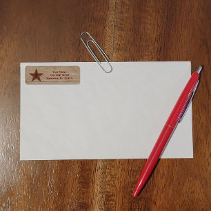 Punched Tin Star Address Label