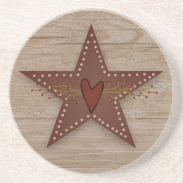 Punched Tin Star Coaster (Front)