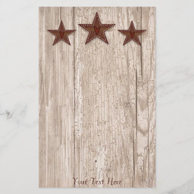 Punched Tin Star Stationery (Front)