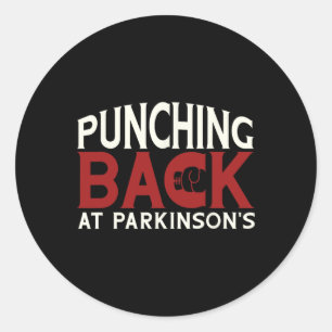 Punching Back At Parkinson's Classic Round Sticker