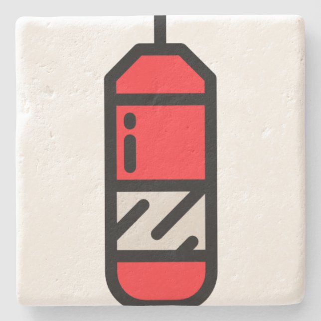 punching-bag stone coaster (Front)