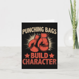 Punching Bags Build Character Boxer Sports Athlete Card