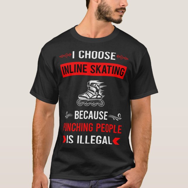 Punching Inline Skating Skate Skater T-Shirt (Front)