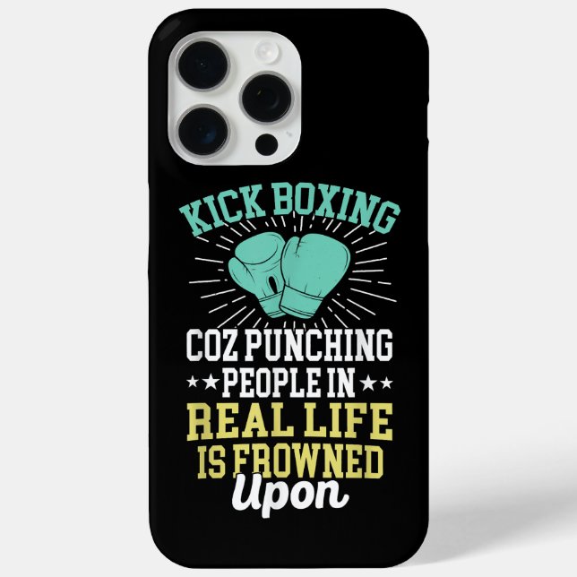Punching People Is Frowned Upon Funny Sarcastic Ki Case-Mate iPhone Case (Back)