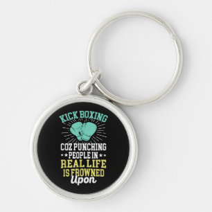 Punching People Is Frowned Upon Funny Sarcastic Ki Key Ring