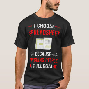 Punching Spreadsheet Spreadsheets T-Shirt