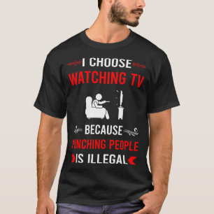 Punching Watching TV T-Shirt