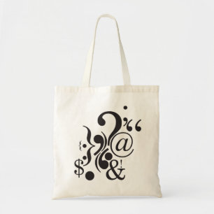 Punctuation Art Budget Tote Bag