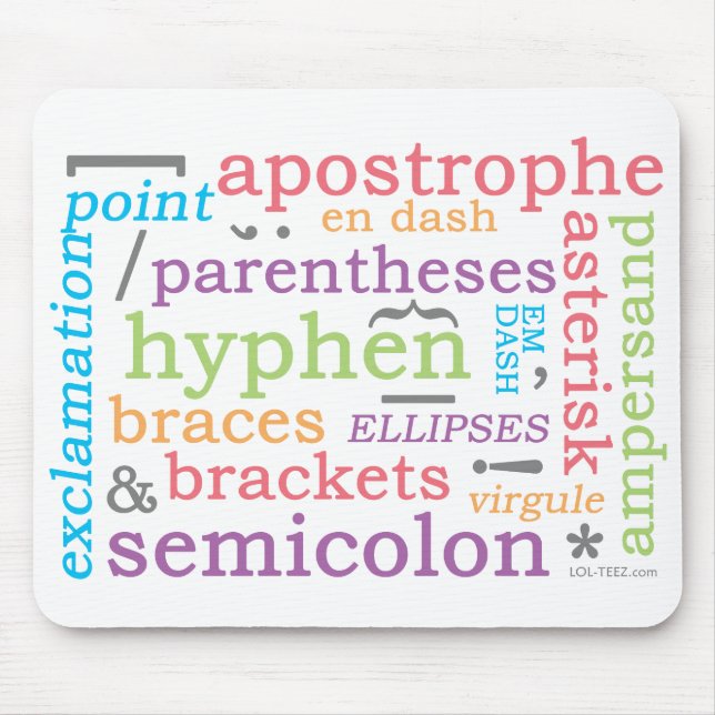 Punctuation II Mouse Mat (Front)
