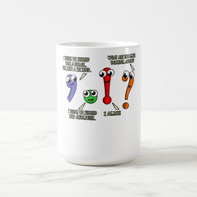 Punctuation Marks English Language Teacher Student Coffee Mug (Center)