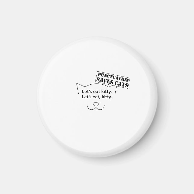 Punctuation Saves Cats Magnet (Front)