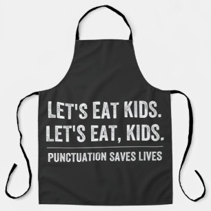 Punctuation Saves Lives Apron