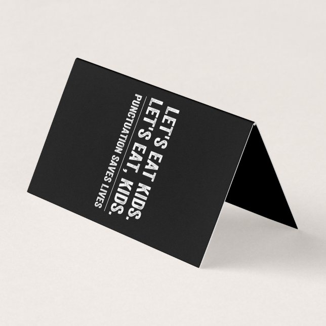 Punctuation Saves Lives Business Card (Front)