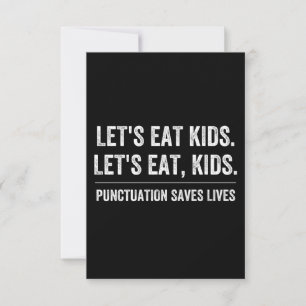 Punctuation Saves Lives Card