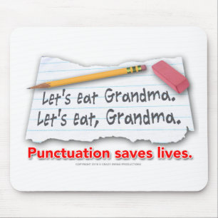 Punctuation Saves Lives Mouse Mat