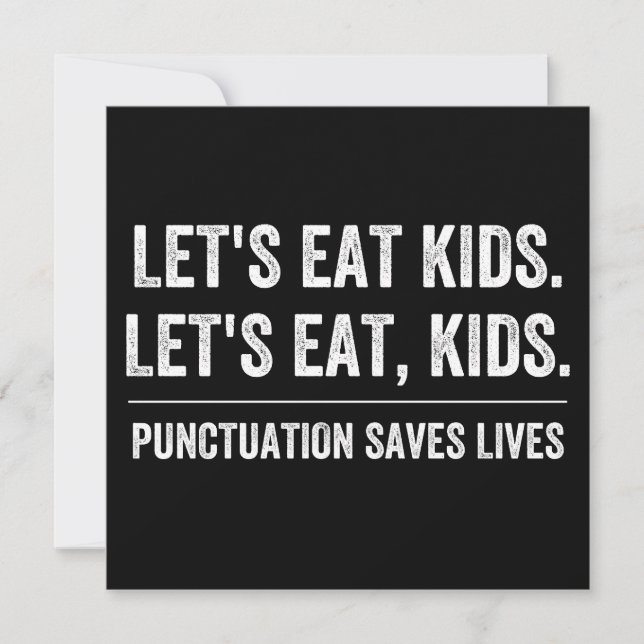Punctuation Saves Lives Save The Date (Front)