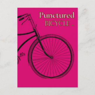 Punctured Bicycle Postcard