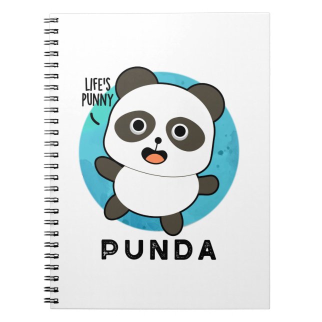 Punda Funny Animal Panda Pun Notebook (Front)