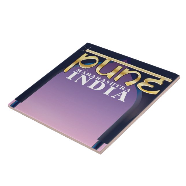 Pune, Maharashtra India vacation poster Tile (Side)