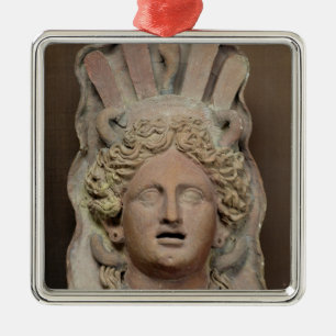 Punic mask representing Demeter Metal Tree Decoration