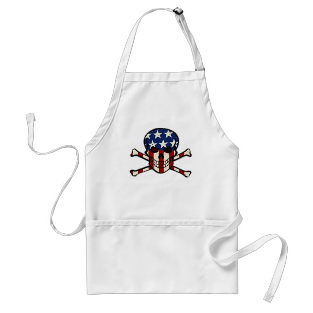 Punisher Skull Americana Flag Graphic Standard Apron (Front)