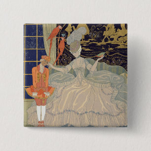 Punishing the Page (colour litho) 15 Cm Square Badge