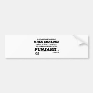 punjab design bumper sticker