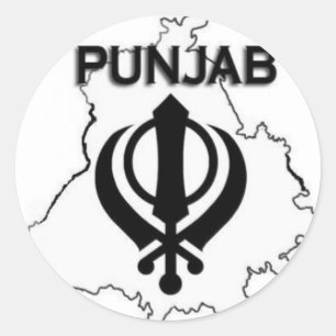 Punjab Series Classic Round Sticker