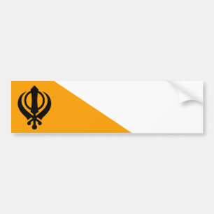 Punjab Sikh Holy Flag Sikhism Nishan Sahib Bumper Sticker