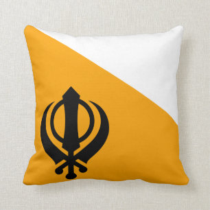 Punjab Sikh Holy Flag Sikhism Nishan Sahib Cushion