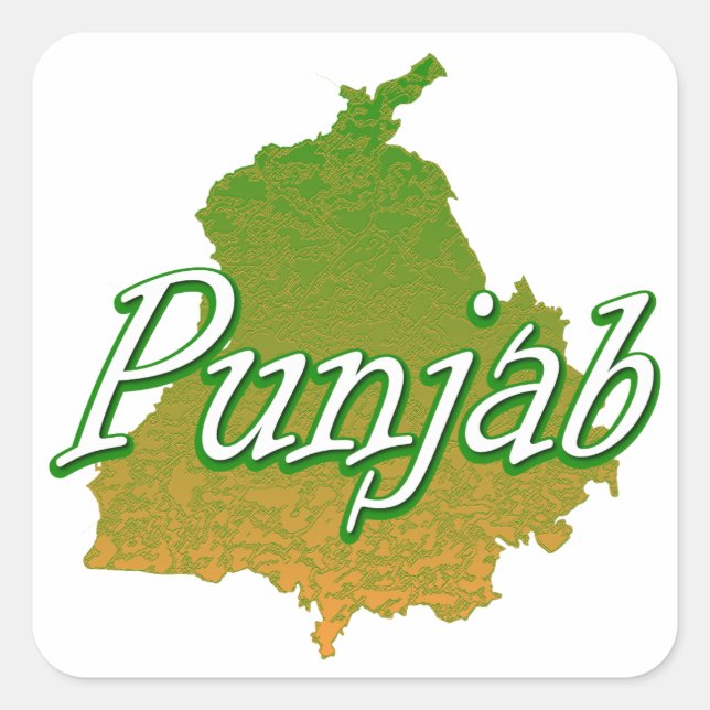 Punjab Square Sticker (Front)