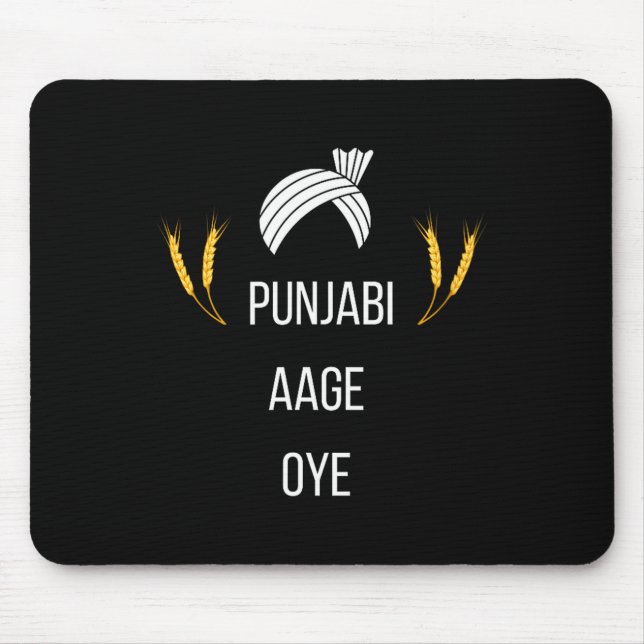 Punjabi Aa Gaye Oye Diljit Dosanjh Lohri Gift Holi Mouse Mat (Front)