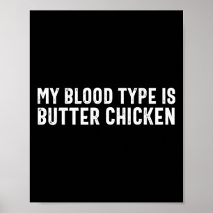 Punjabi Butter Chicken Funny Desi Food Indian Poster