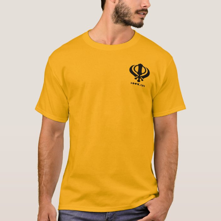 Punjabi Khanda Sikh Khalsa Design Merchandise TShirt Zazzle.co.uk