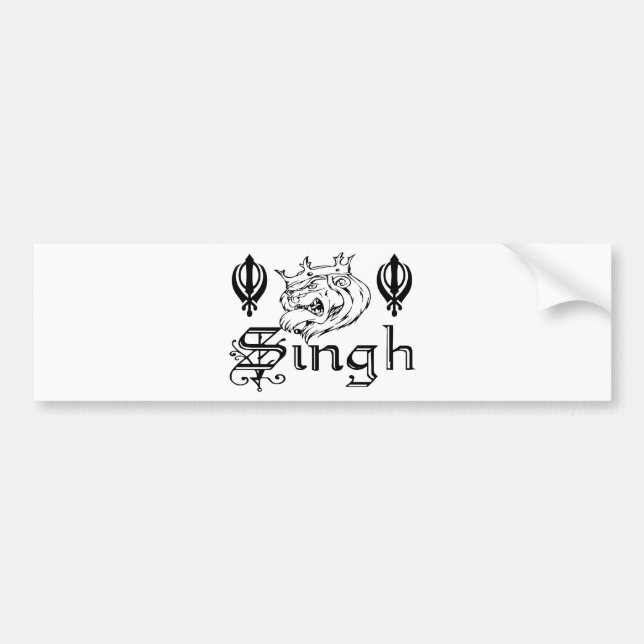 Punjabi Khanda Sikh Khalsa Merchandise Bumper Sticker (Front)