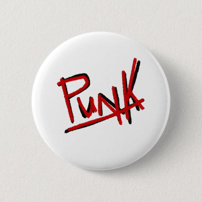 Punk 6 Cm Round Badge (Front)