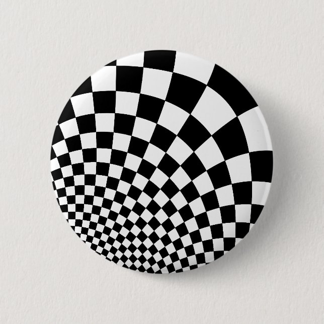 Punk abstract chequerboard 6 cm round badge (Front)